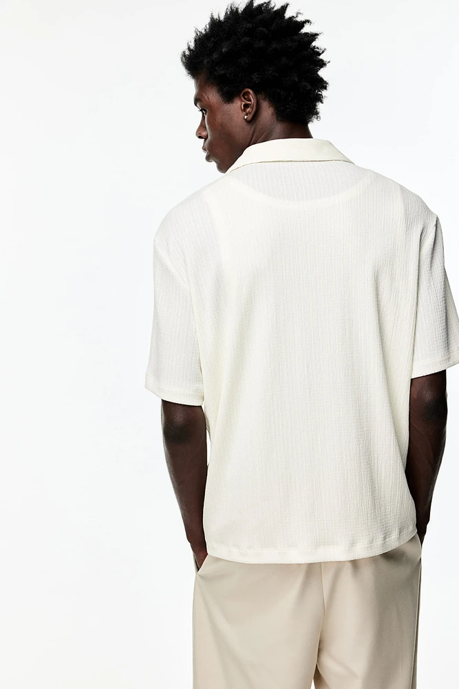 Regular Fit Crinkled Resort Shirt
