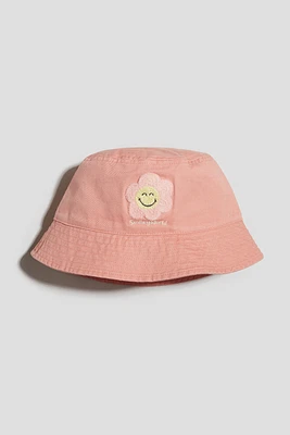 Bucket Hat with Printed Motif