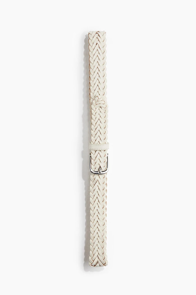 Ceinture en cuir tressé