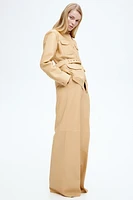 Straight-Cut Leather Pants