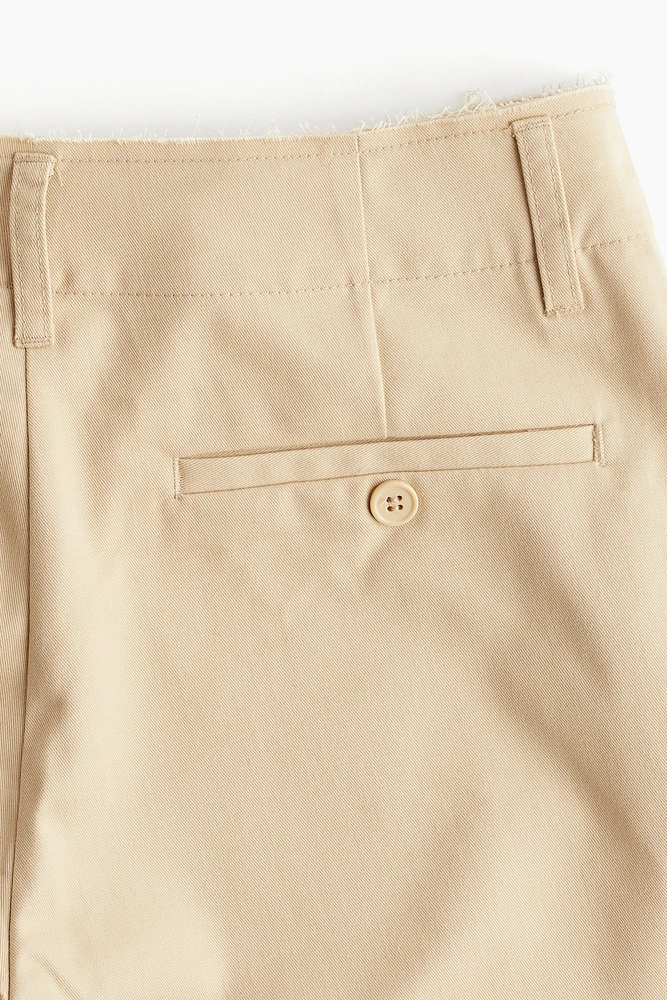 Raw-Edge Twill Chinos