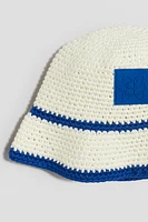Crochet-Look Cotton Bucket Hat