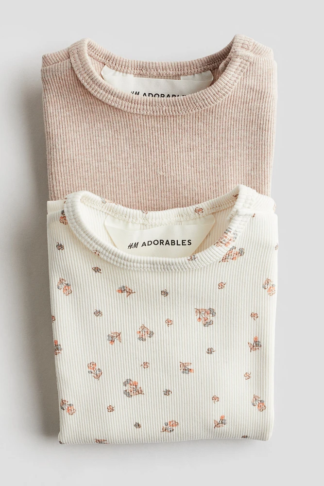 2-pack Ribbed Cotton Tops