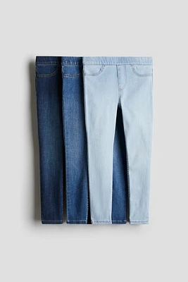 Lot de 3 collants-jeans en denim