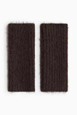 Chauffe-poignets en tricot côtelé