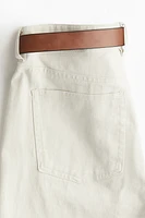 Belted Twill Pants
