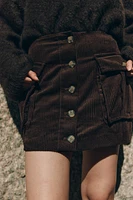 Corduroy Mini Skirt