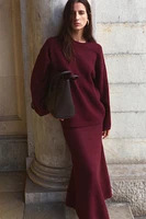 Flared Knit Skirt