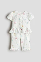 2-Piece Eyelet-Embroidered Set