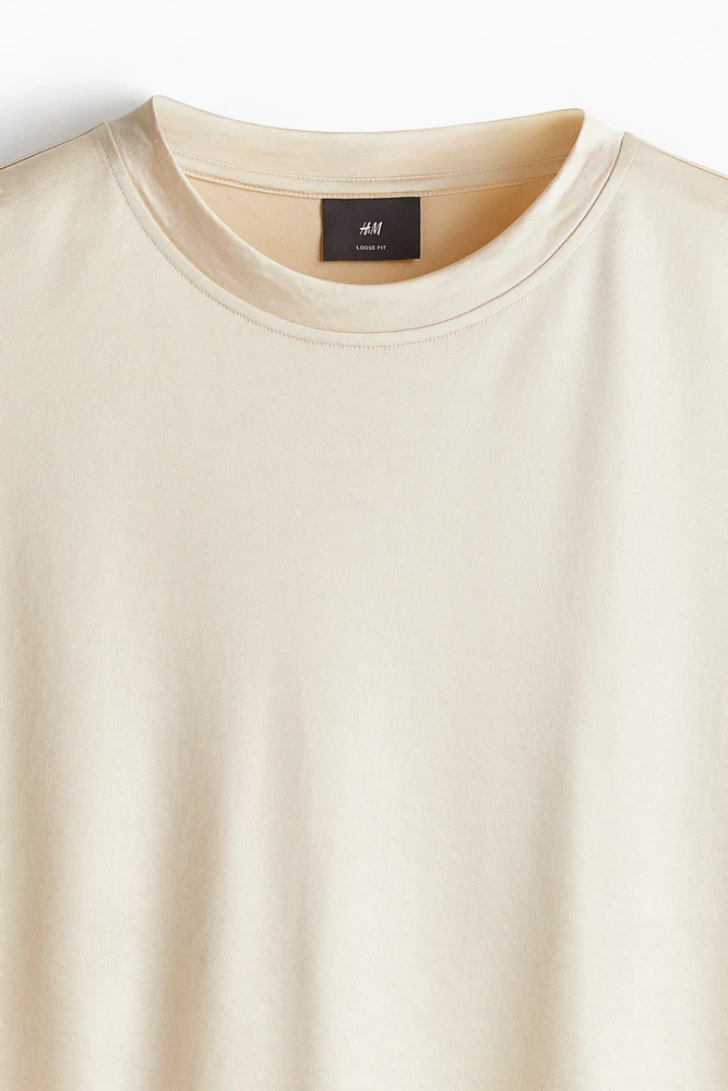 T-shirt ample en satin