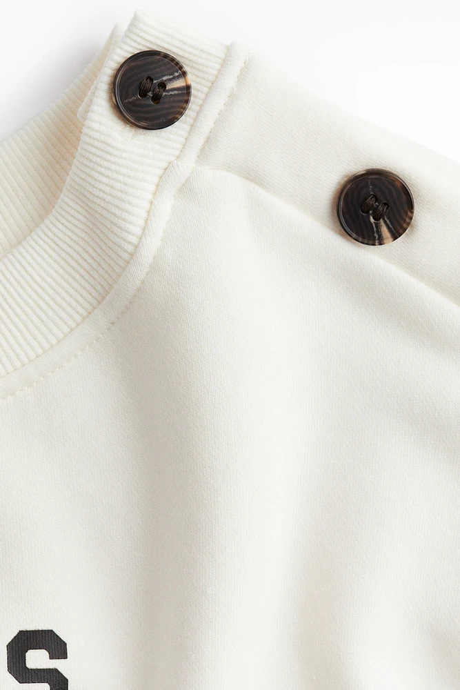 Button-Detail Sweatshirt