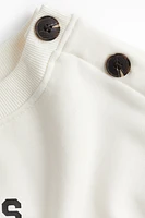 Button-Detail Sweatshirt