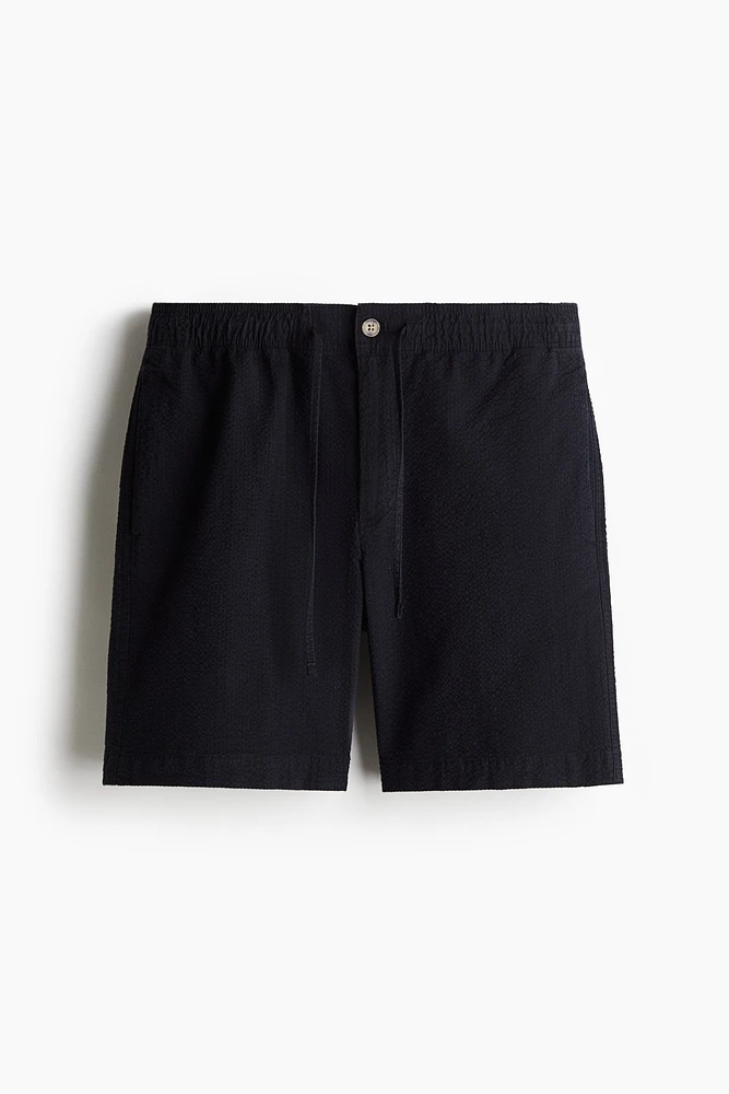 Relaxed-Fit Seersucker Shorts