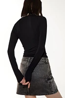Long-sleeved Jersey Top