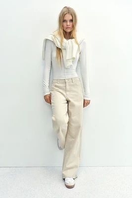Wide-Leg Corduroy Pants
