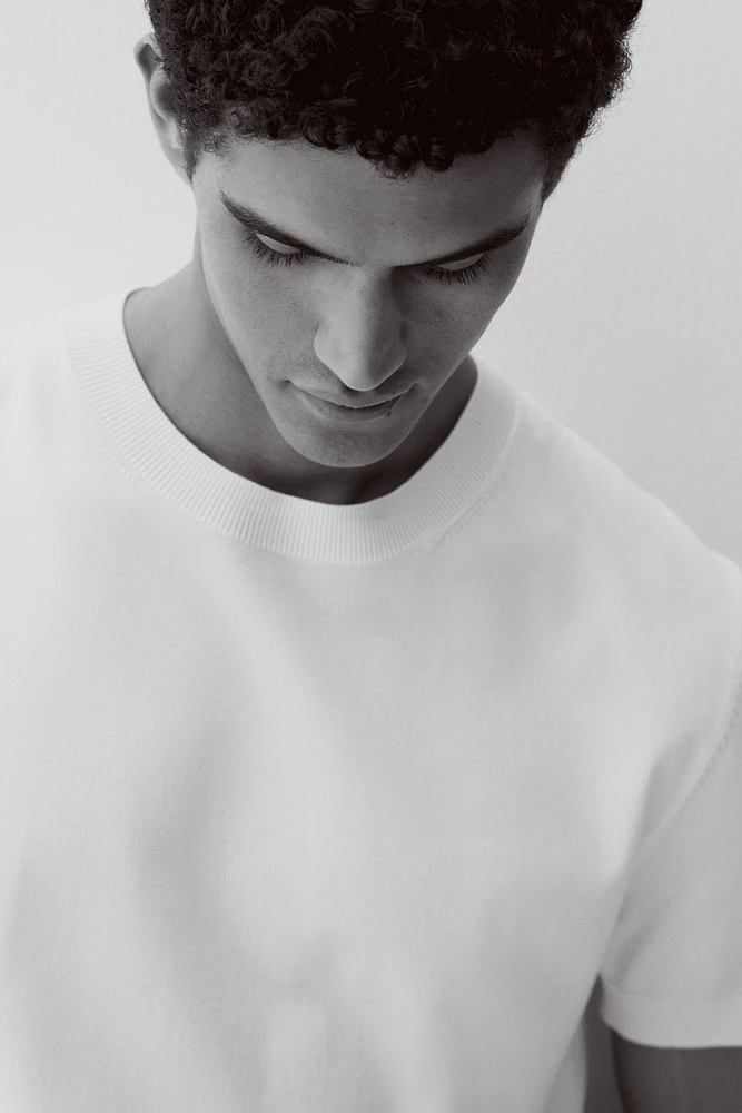 Slim-Fit Fine-Knit T-Shirt