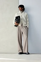 Regular Fit Brushed Wool-Blend Cardigan
