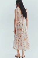 Tie-strap cotton dress