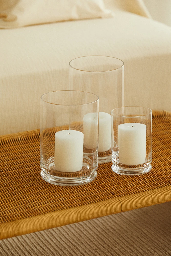 Large Glass Candle Lantern