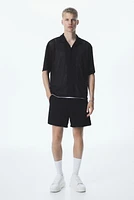 Loose-Fit Mesh Resort Shirt