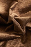 Velvet Cushion Cover with Fringe