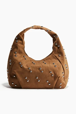 Stud-Embellished Shoulder Bag