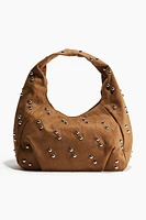 Stud-Embellished Shoulder Bag