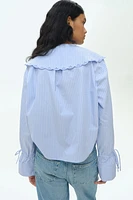 Poplin Blouse with Eyelet Embroidery