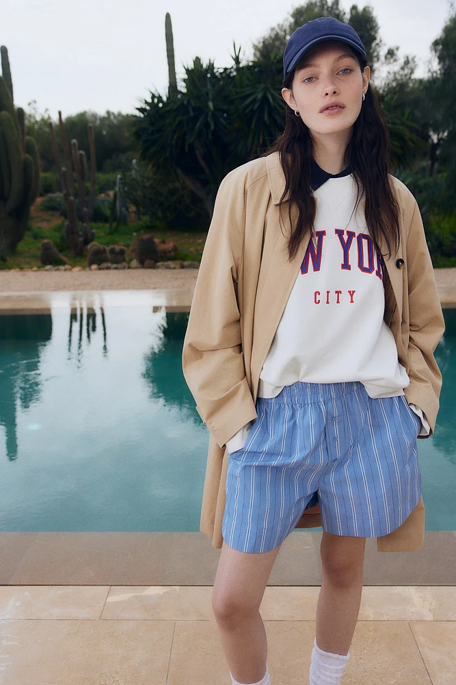 Sweatshirt with Text Motif