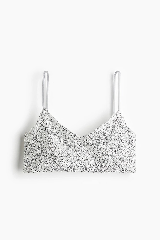 Sequined Bralette Top