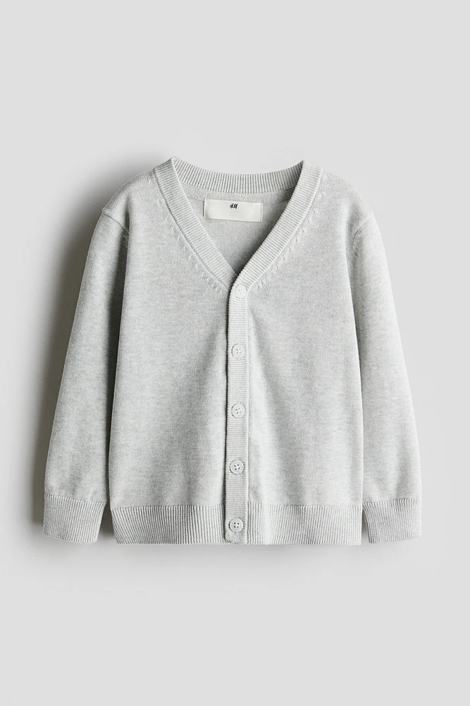 Fine-knit Cotton Cardigan