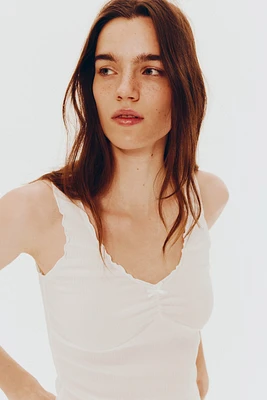 Camisole en jersey froissé