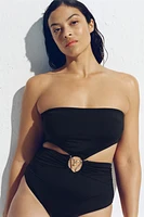 Padded-Cup Bandeau Swimsuit