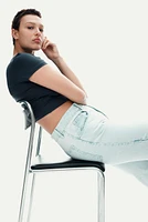 Microfiber Cropped T-Shirt