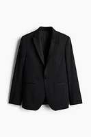Veste de smoking près du corps en laine mélangée