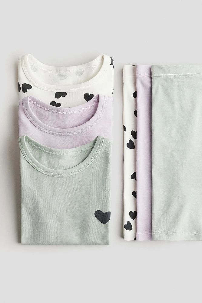 3-Pack Snug-Fit Printed Cotton Pajamas