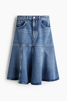 Flared Denim Skirt