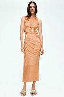 Draped Mesh Dress