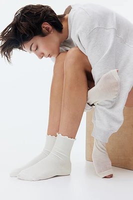 Lot de 5 paires chaussettes en tricot côtelé