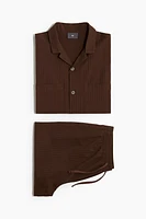 Cotton Pajama Shirt and Shorts