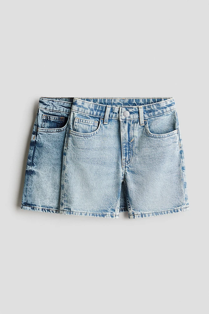 2-Pack Cotton Denim Shorts