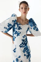 MAMA Robe en coton avec manches ballon