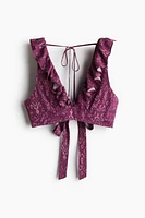 Ruffle-Trimmed Crop Top