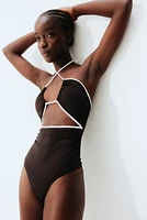 Padded-Cup Cutout Swimsuit