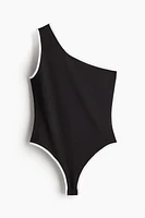 One-shoulder Thong Bodysuit