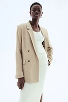 Linen-Blend Blazer