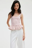 Bubble-Hem Tank Top