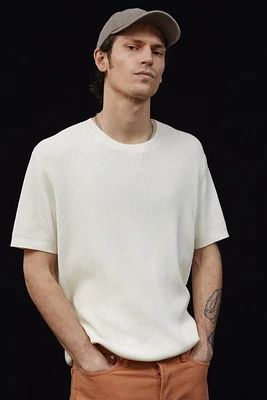 Regular Fit Rib-Knit T-shirt