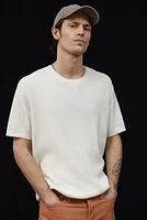 Regular Fit Rib-Knit T-shirt