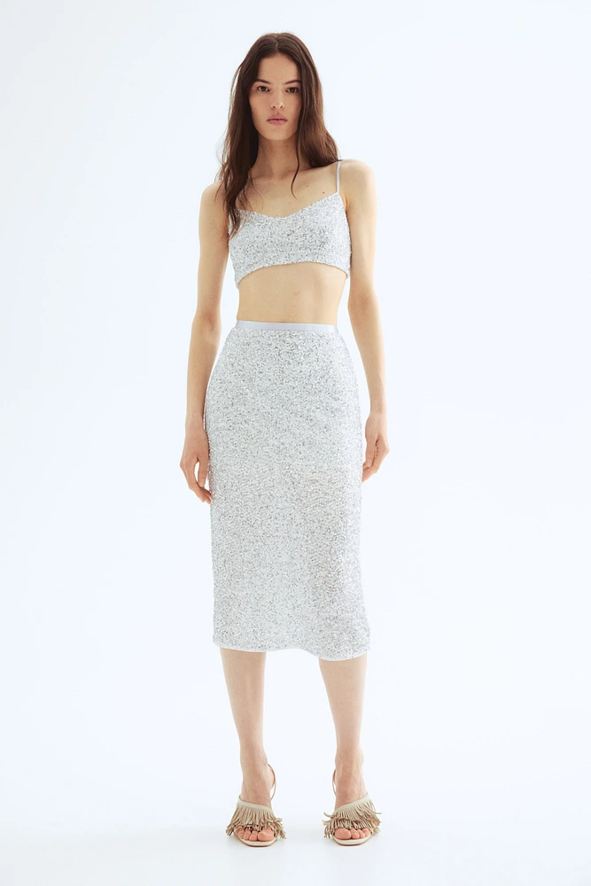 Sequined Pencil Skirt